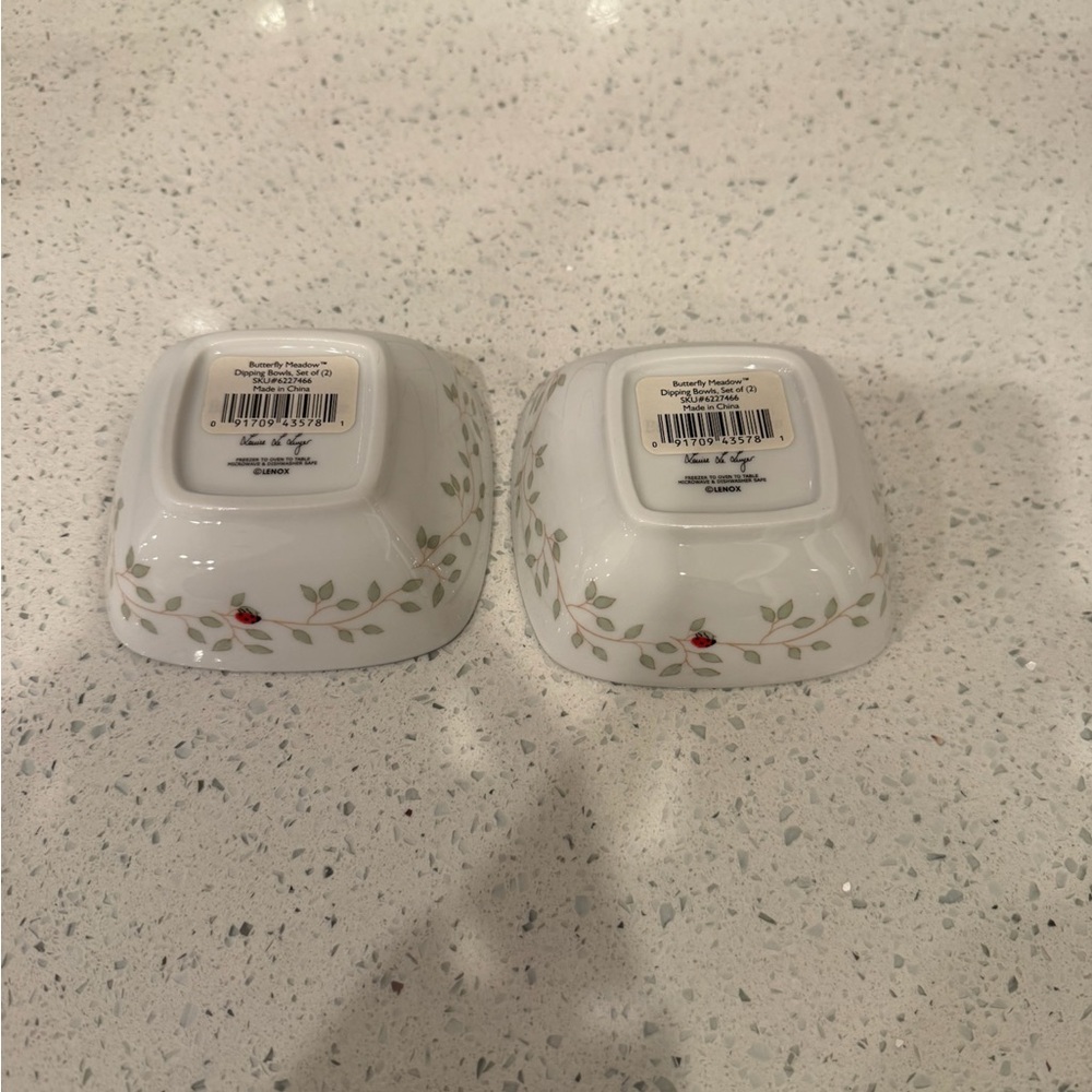 NWT Lenox Butterfly Meadow Dipping Bowls - Set of 2 - Picture 3 of 8